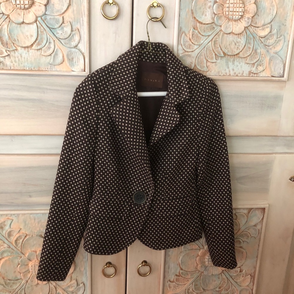 Ossira Black White Checkered Blazer